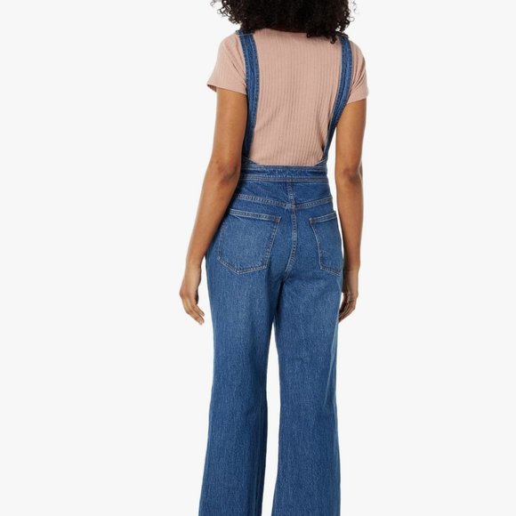 Madewell High Waist Loose Flare Overalls - Color: Dawes Wash - Size: 14 - Picture 6 of 9
